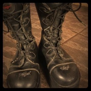 Swear leather lace up boots